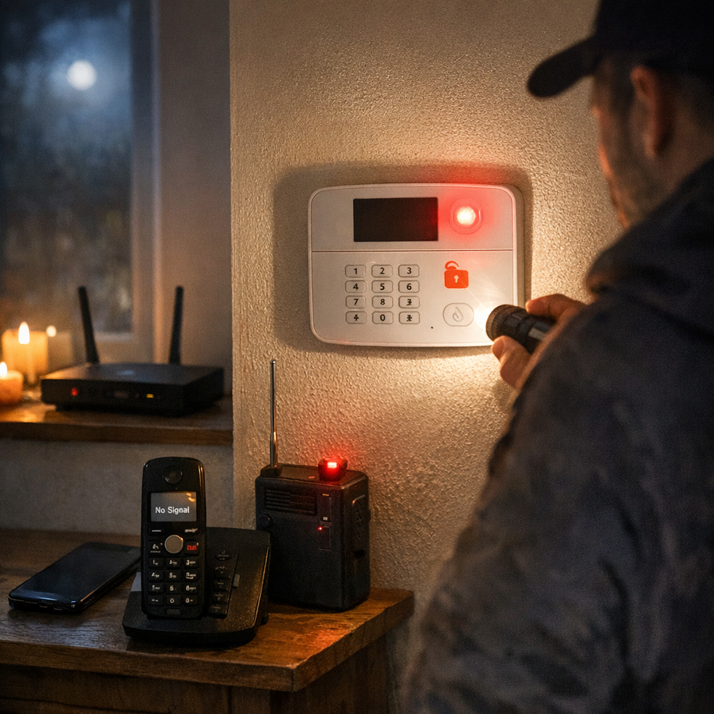 Test de résilience : Wi‑Fi coupé, GSM, brouillage et coupure de courant