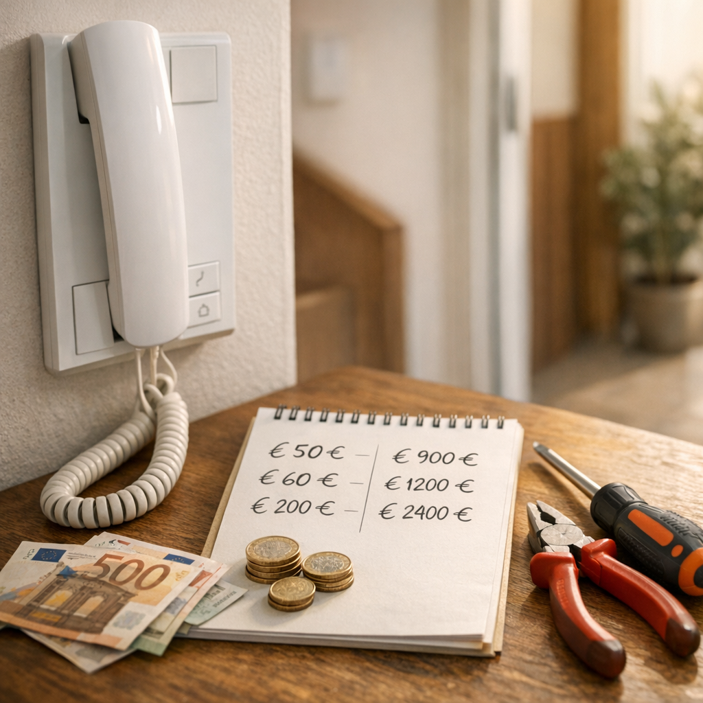 Prix d’un combiné interphone et du remplacement : fourchettes sourcées