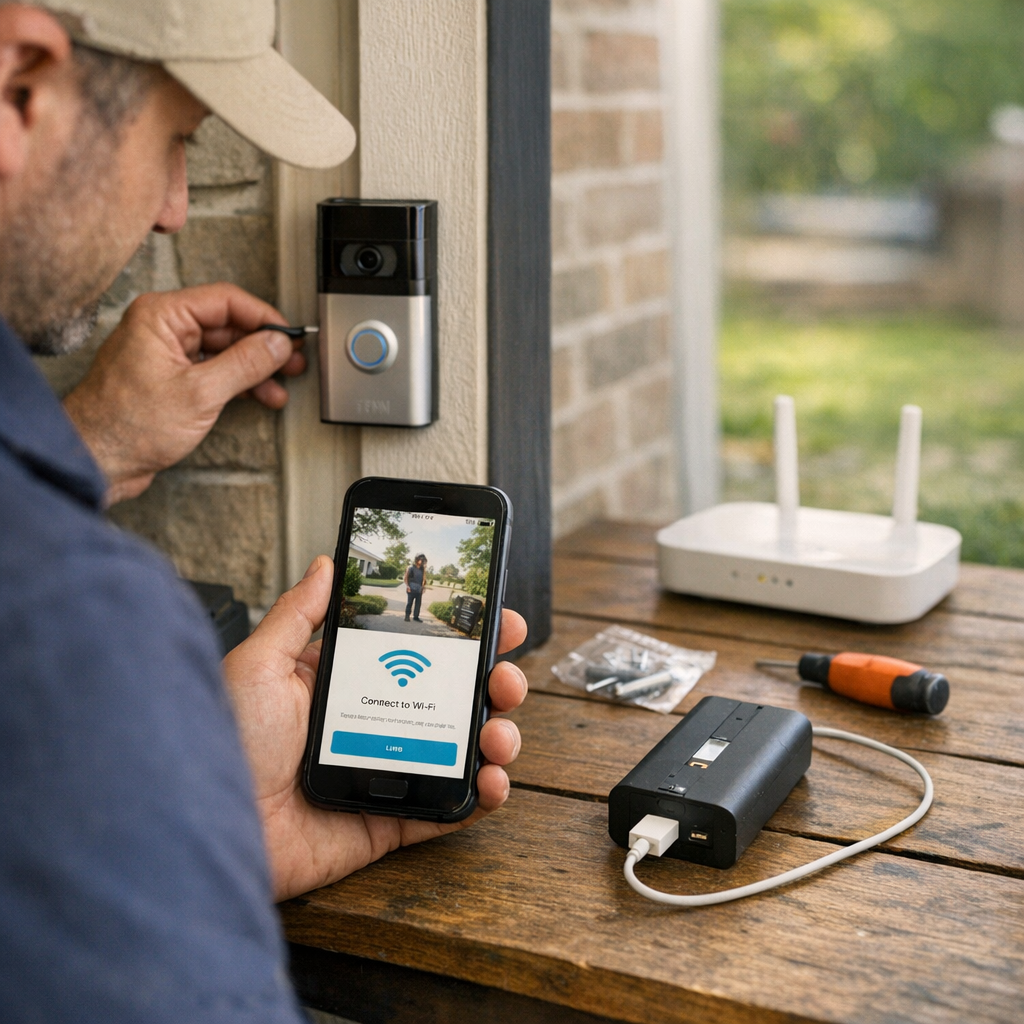 Aide installation, wifi, application Ring et batterie