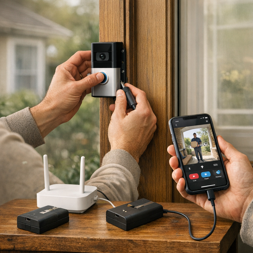Aide installation, wifi, batterie et application Ring