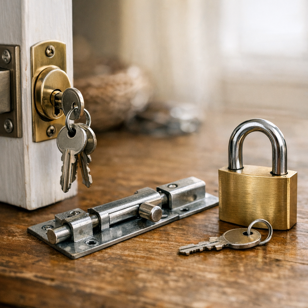 Serrure, verrou, cadenas : mots proches et différences utiles
